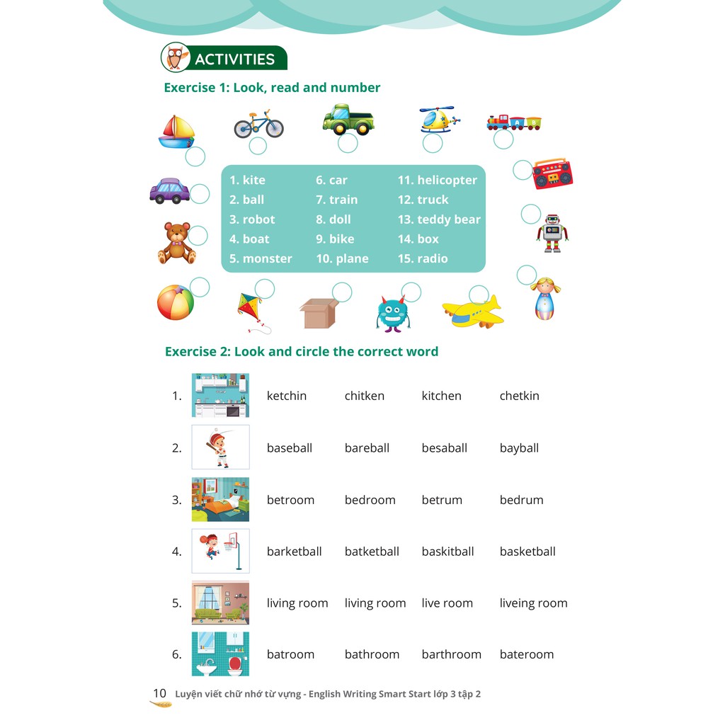 Sách - Combo Luyện viết nhớ chữ nhớ từ vựng ( english writing smart start ) grade 3 tập 1 + tập 2