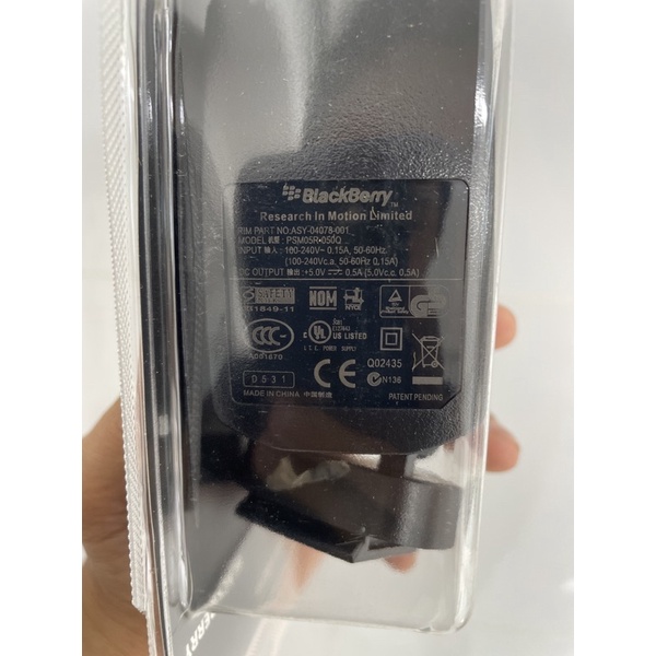Bộ củ sạc và cáp mini USB zin BlackBerry nguyên hộp, hàng hiếm sưu tầm