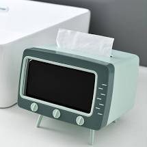 Hộp đựng giấy hình chiếc tivi,hộp giấy kèm kệ điện thoại