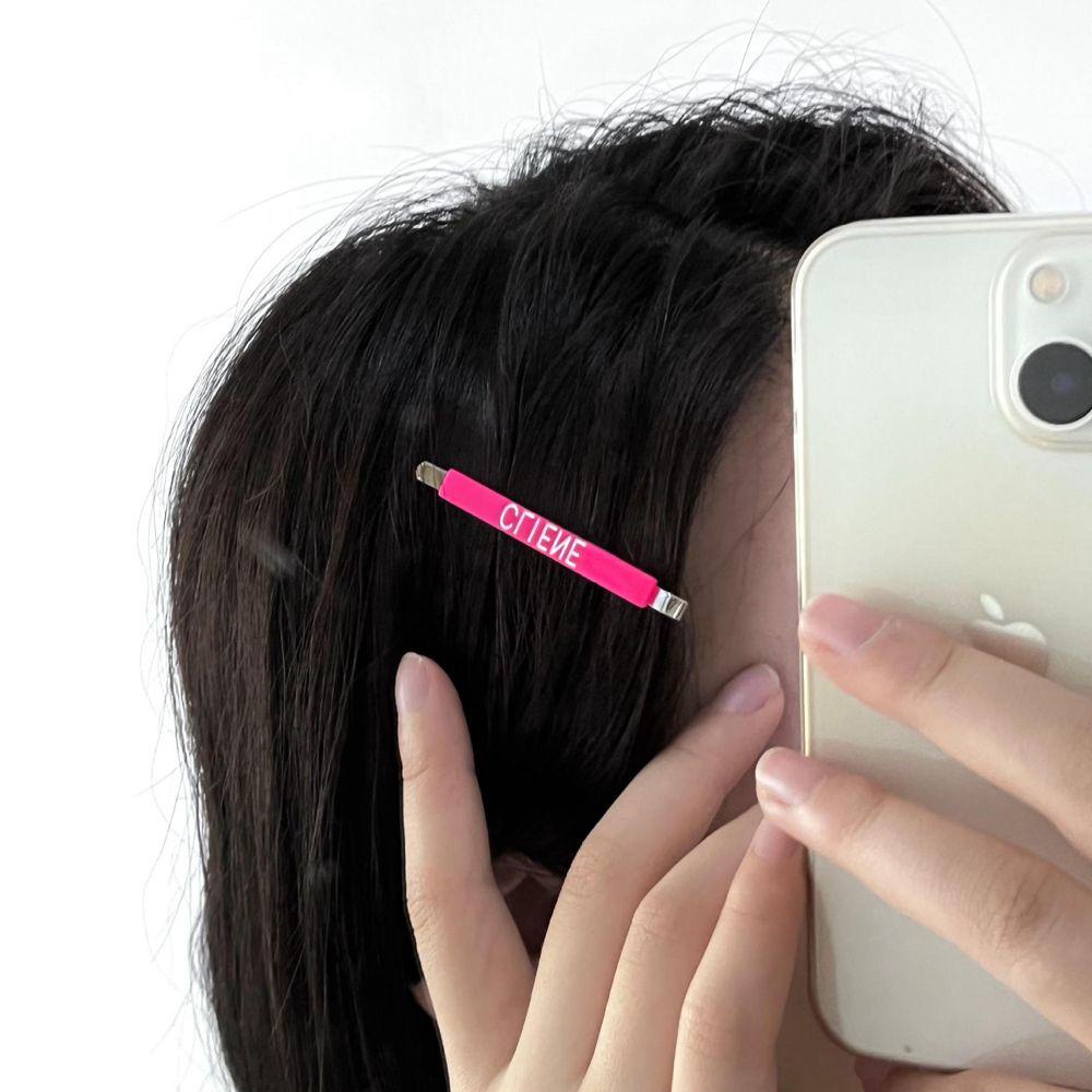 IVORY Kẹp Tóc In Chữ Phong Cách Retro Hàn Quốc Thanh Lịch Cho Nữ