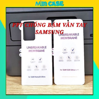 [PPF NHÁM] Dán PPF Nhám Dành Cho Samsung - Loại Xịn - Chống Bám Vân Tay - Mặt Trước Và Sau Đủ Dòng Samsung