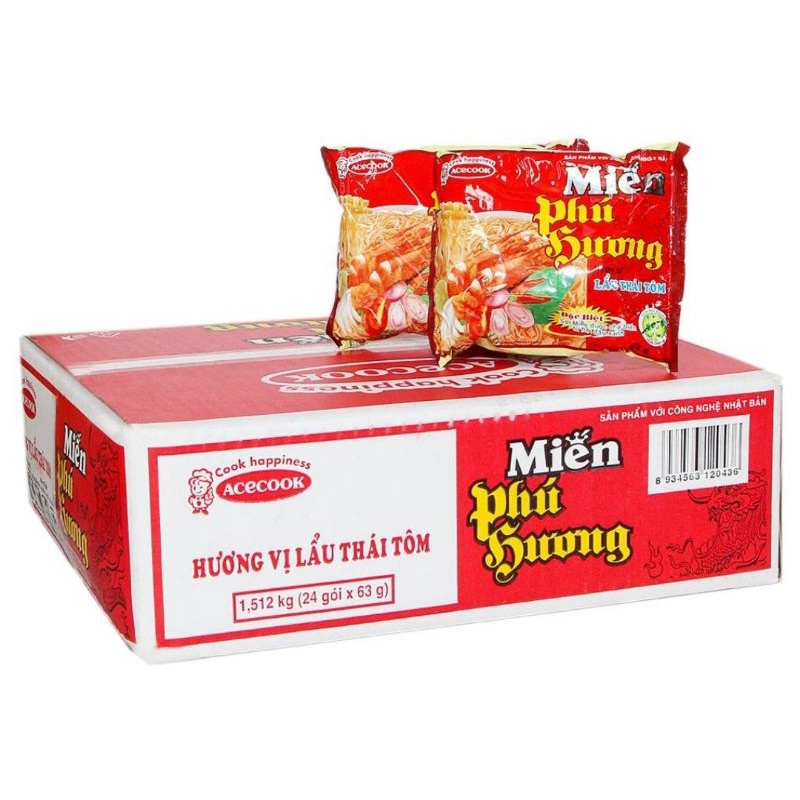 Thùng 24 gói miến phú hương (được mix nhiều vị trong thùng)