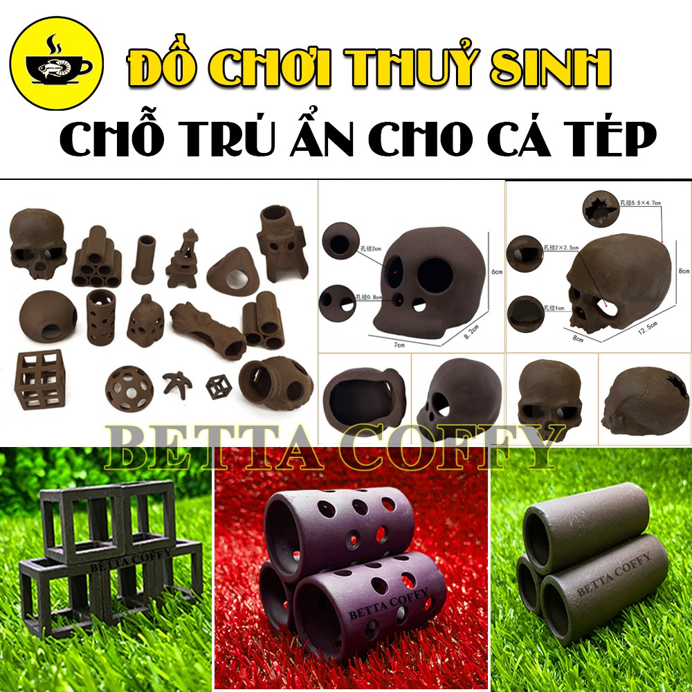 Đồ Chơi Gốm Trang Trí Bể Cá Tép Giảm Stress Hồ Thuỷ Sinh