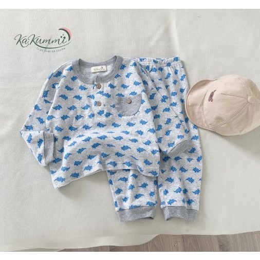 Set quần áo dài tay rơi bổ trụ  Kakummi