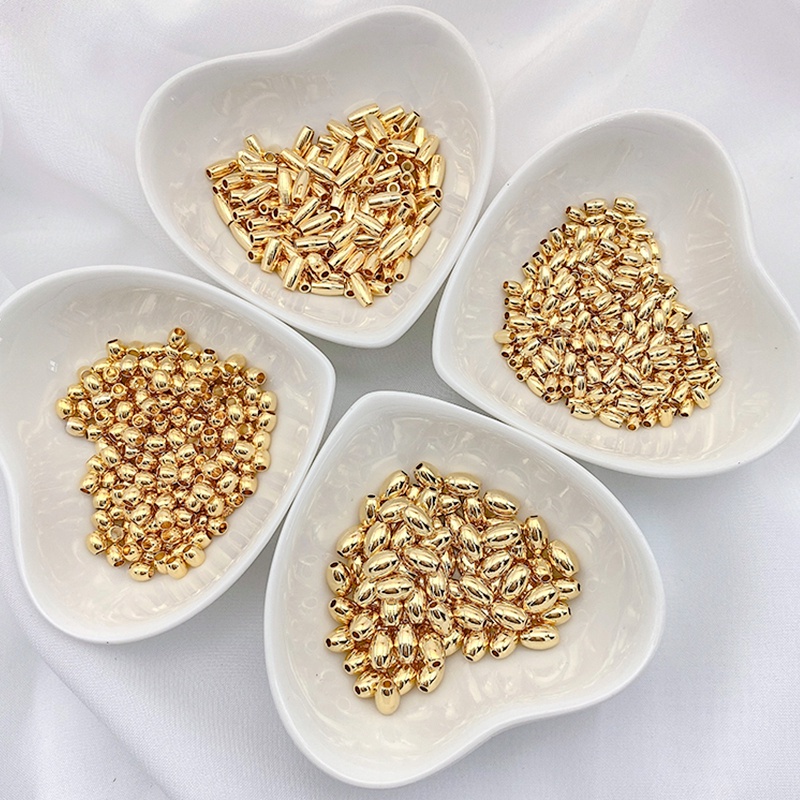 Túi Hạt Xỏ Lỗ Bằng Đồng Mạ Vàng 18K Dùng Để Làm Đồ Trang Sức diy