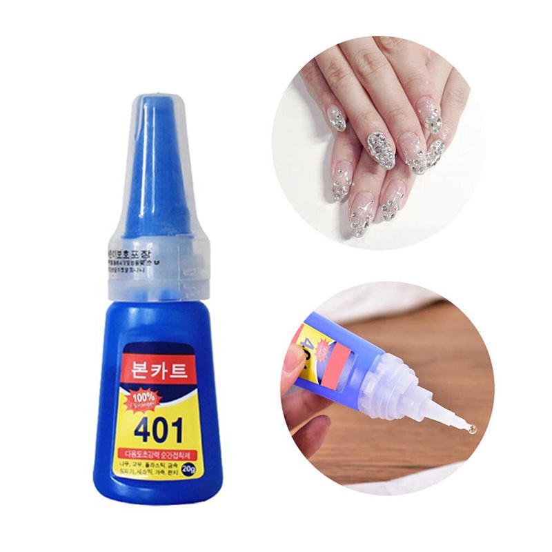 Keo 401 chính hãng, keo dán móng 401 loại 100% siêu chắc nail 20g