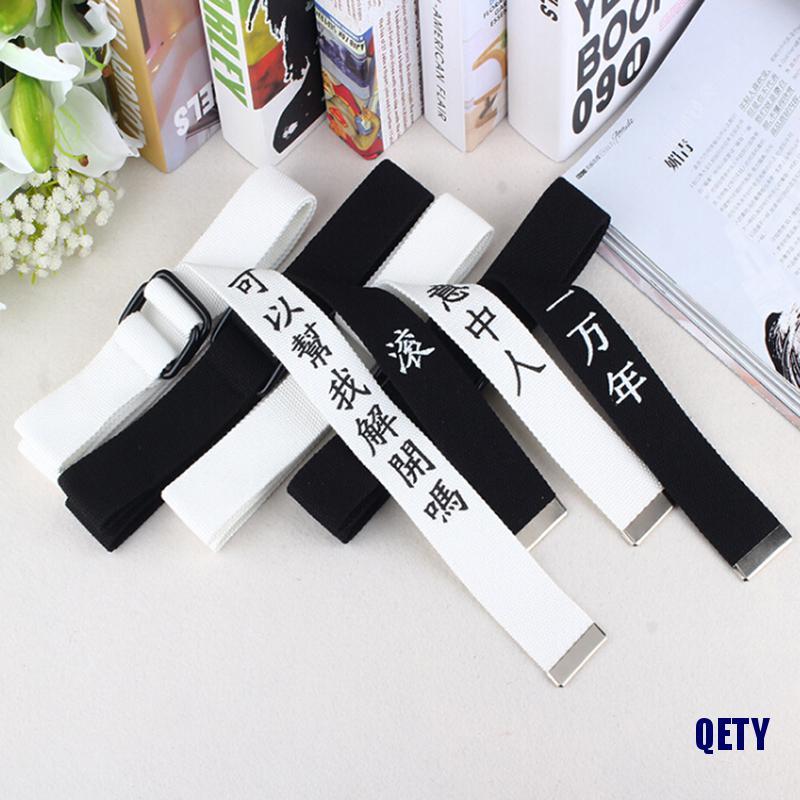 Thắt lưng bằng vải canvas hai khóa thời trang đơn giản sành điệu cho nam nữ