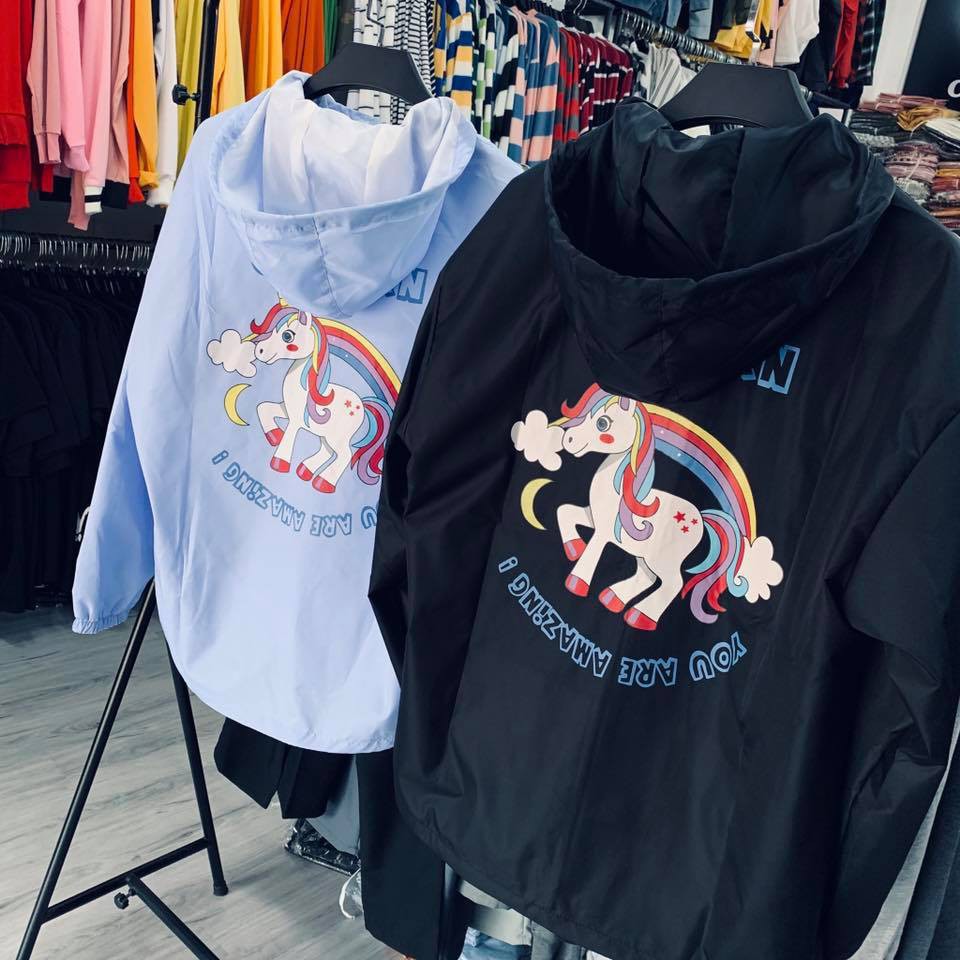 _Áo khoác dù thời trang 2 lớp UNICORN kỳ lân dê thương C119
