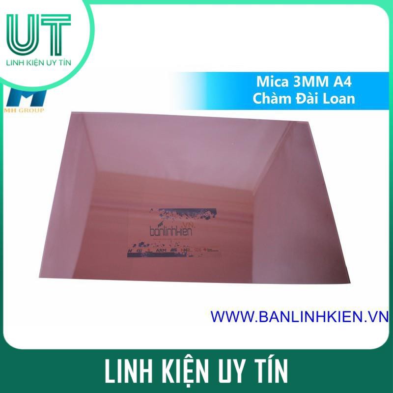 Mica khổ A4 dày 3MM 3 loại Trắng Đen Chàm (Đài Loan)