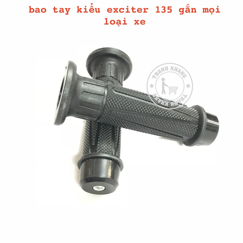 Combo bao tay kiểu Exciter 135 đen và kiếng kim cương màu bạc và gác chân trước sau đen 0061077  006629  006837  006838