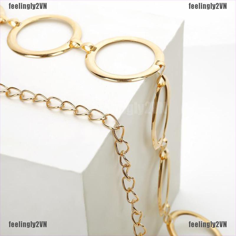 Thắt Lưng Dây Xích Kim Loại Thời Trang Cho Nữ