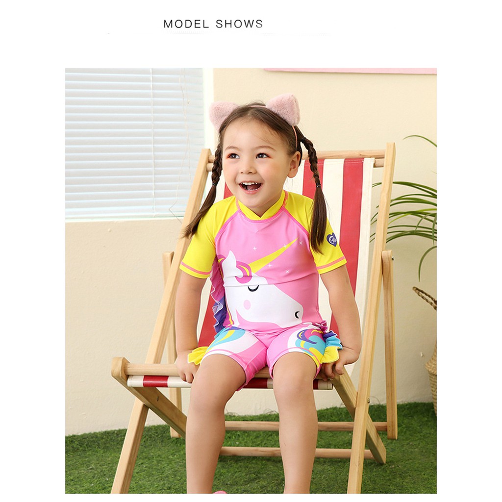 Đồ bơi liền thân hình pony cho bé gái