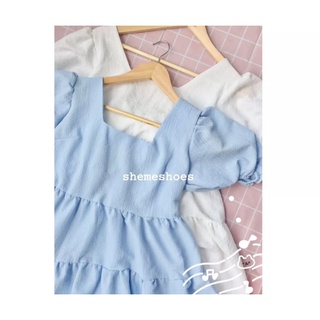 Đầm babydoll thắt nơ lưng