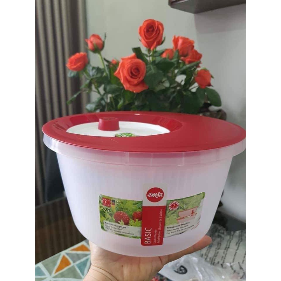 Rổ quay rau Emsa 4 lít chất liệu nhựa cao cấp [nhập Đức chính hãng]
