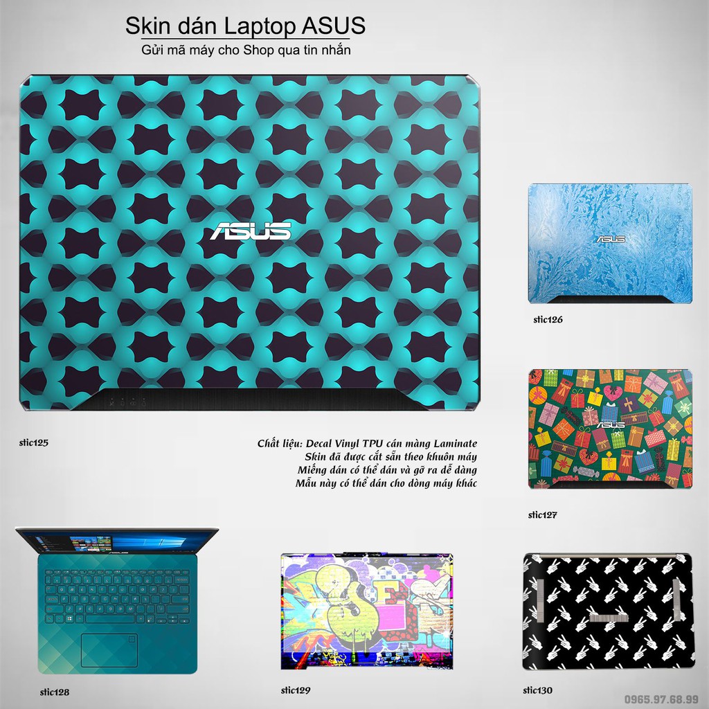 Skin dán Laptop Asus in hình Hoa văn sticker _nhiều mẫu 21 (inbox mã máy cho Shop)