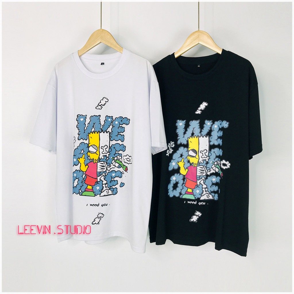 Áo thun form rộng Unisex Hey You Simpson x Jason We are one (Kèm hình chụp + Video) [TE-HY01] Leevin Store | BigBuy360 - bigbuy360.vn