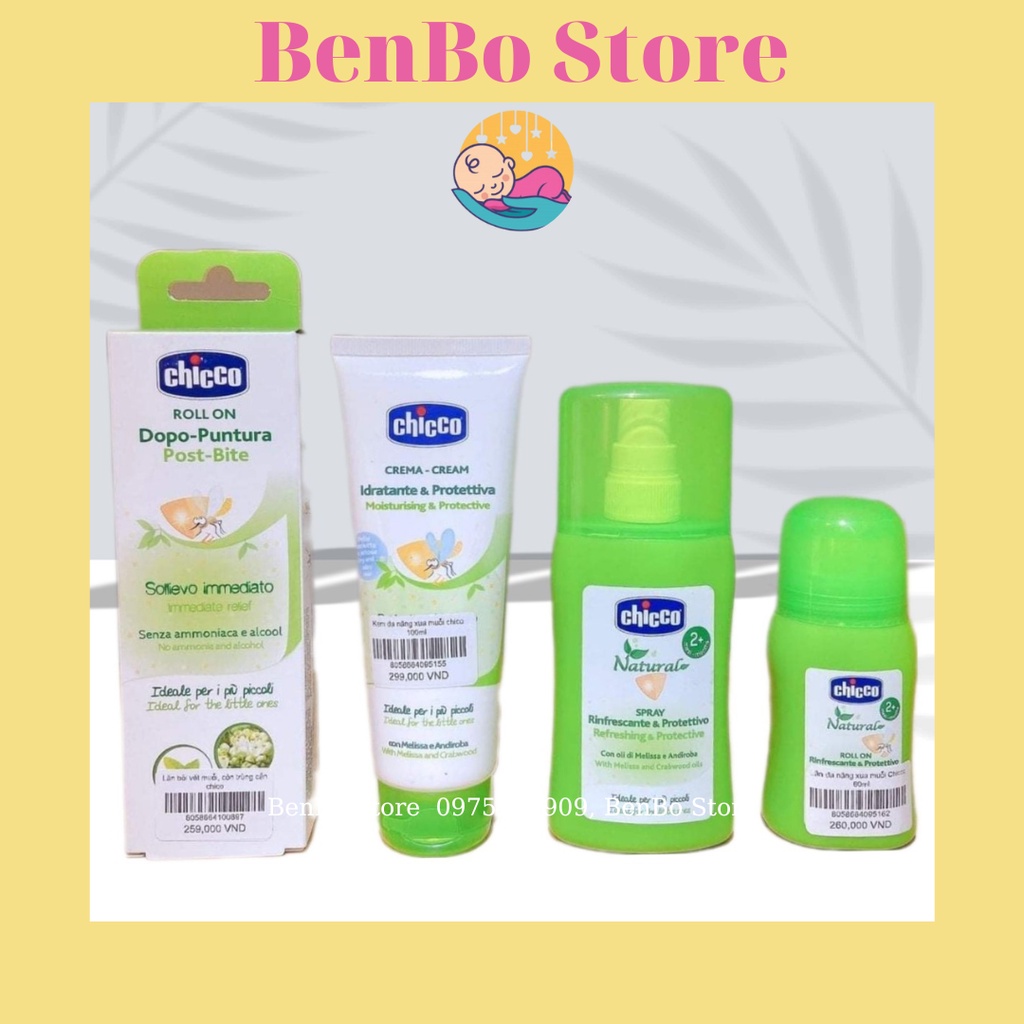 Kem đa năng Chicco và Xịt đa năng Chicco cho bé - chống muỗi và côn trùng đôt