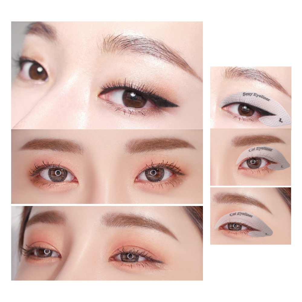 Khuôn kẻ mắt  Eyeliner  Mold Hion Authentic  ,64 miếng dán tạo khuôn giúp kẻ mắt dễ dàng, tiện lợi, nhanh chóng