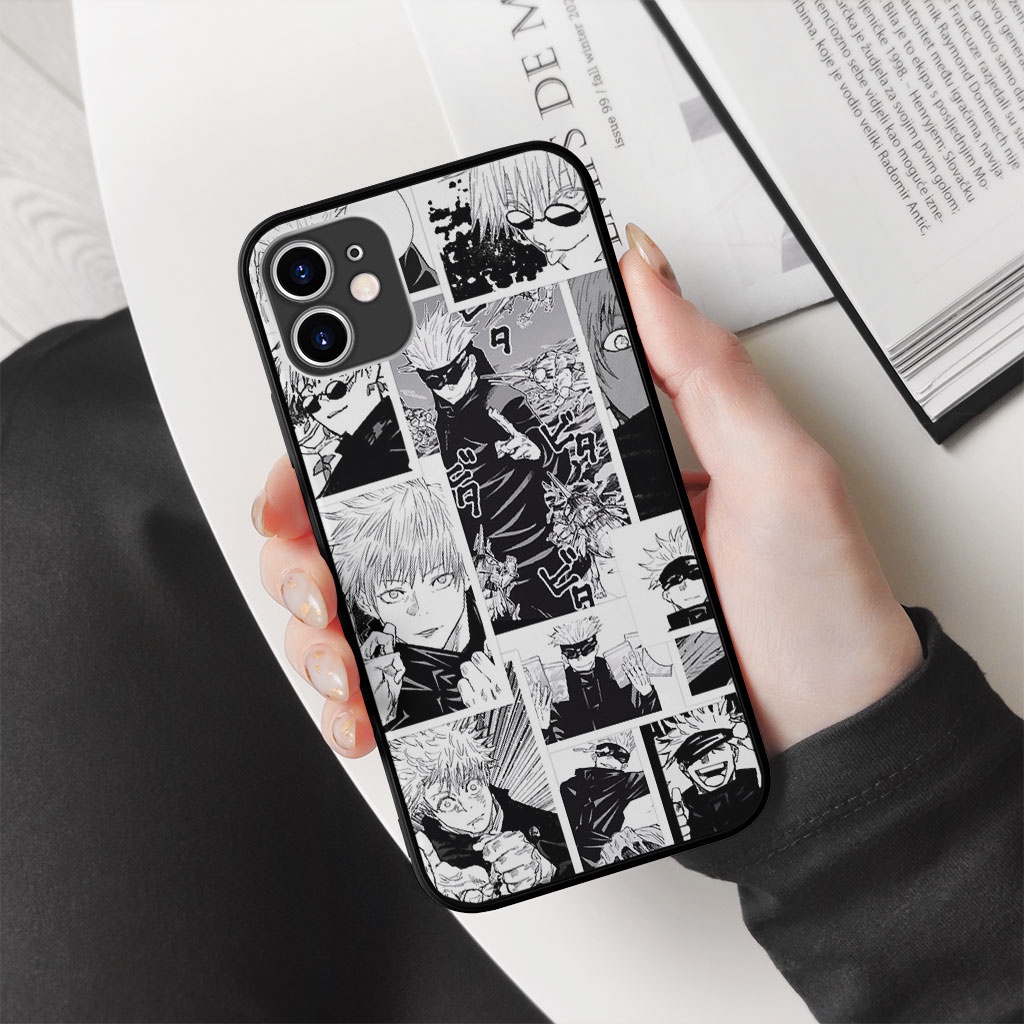 Ốp Lưng Gojo satoru collage hình vẽ truyện tranh cho Iphone 5 6 7 8 Plus 11 12 Pro Max X Xr PAP20210973