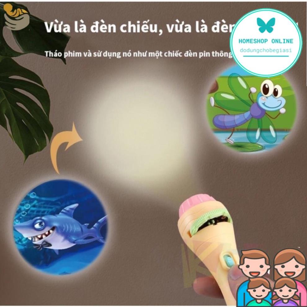 Đèn Pin Chiếu Hình 3D, Đèn Vẽ Thông Minh Có Nhiều Hình Động Vật Ngộ Nghĩnh Sắc Nét Cho Bé Shop Mẹ Mốc