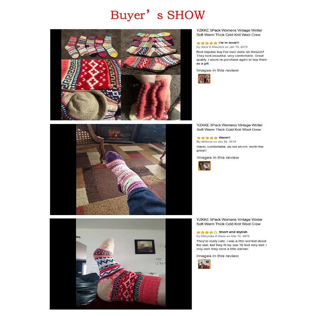 Vớ len dày ấm áp phong cách cổ điển cho nữ