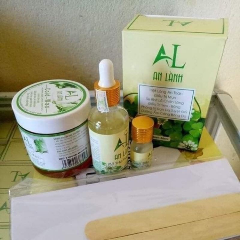 [CHÍNH HÃNG] Combo Wax lông An Lành và mỡ trăn (Tặng 50 tờ giấy và 2 que wax)