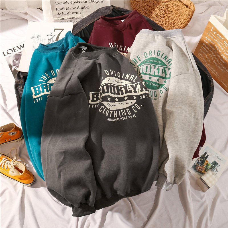 Áo Sweater Nỉ Bông BROOKLYN Nam Nữ Form Rộng Unisex Tay Bồng,  Hàng Quảng Châu Xuất Dày Đẹp Mamen Shop | BigBuy360 - bigbuy360.vn