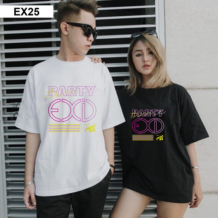 ÁO THUN EXID V-LEGGO MẪU EX21 ÁO ĐEN TRẮNG CÓ BIGSIZE CHO NGƯỜI MẬP OVERSIZE TAY LỠ