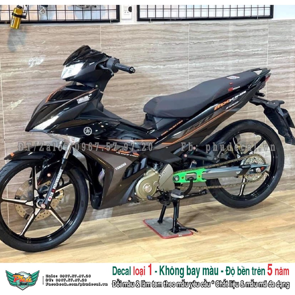 Tem rời xe Exciter 150 Mx đen xám cam (A)