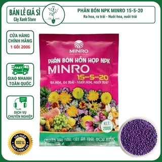 Phân Hỗn Hợp NPK Giúp Ra Hoa MINRO 15-5-20 Chuyên Rau Màu, Cây Ăn Trái và Hoa Kiểng