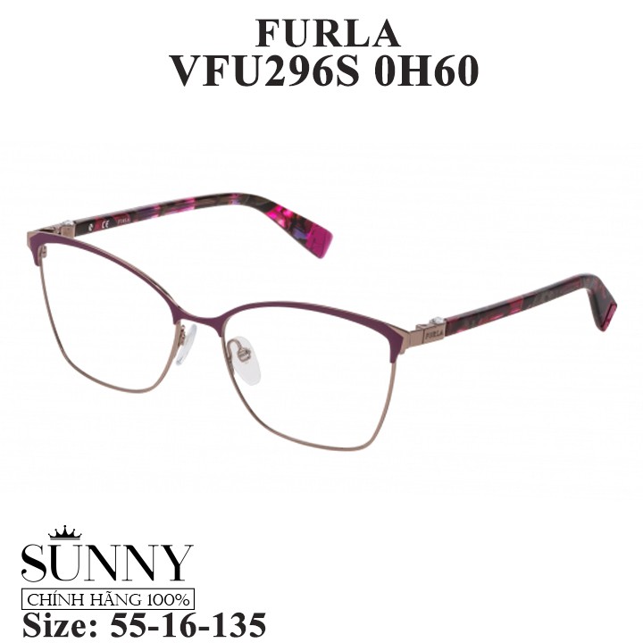 VFU296S -- Gọng kính Furla chính hãng, bảo hành toàn quốc