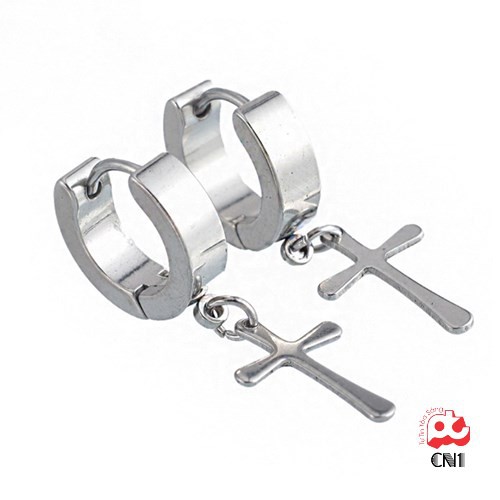 Bông tai nam inox cao cấp sang trọng rẻ đẹp không đen HCM