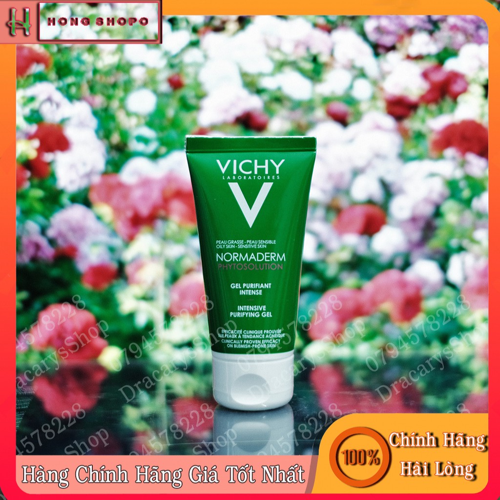 [Chính hãng]sample Sữa rửa mặt dạng gel Vichy cho da dầu mụn 50ml