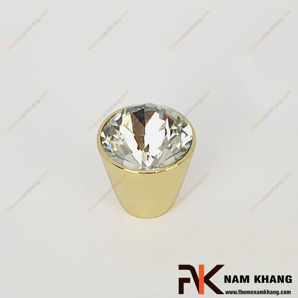Núm cửa tủ kết hợp đá pha lê NK439-VTD (Màu Vàng)
