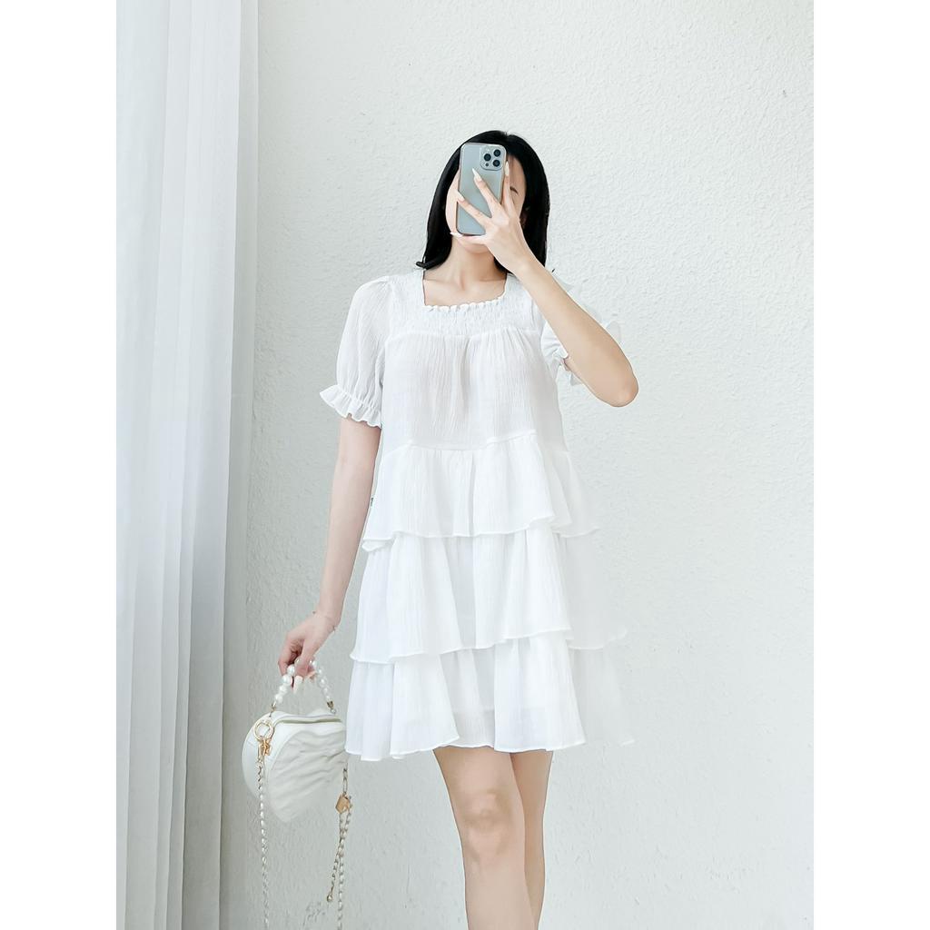 Váy kiểu dáng xòe nhiều tầng May Boutique Váy kiểu May23#30 xoè tầng VKZ23D_105.008