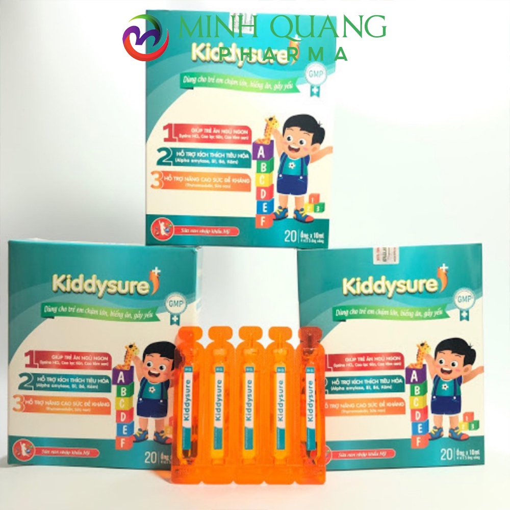 Siro ăn ngon KIDDYSURE giúp bé ăn ngon, ngủ ngon, tiêu hoá tốt, tăng cân, tăng sức đề kháng hộp 20 ống