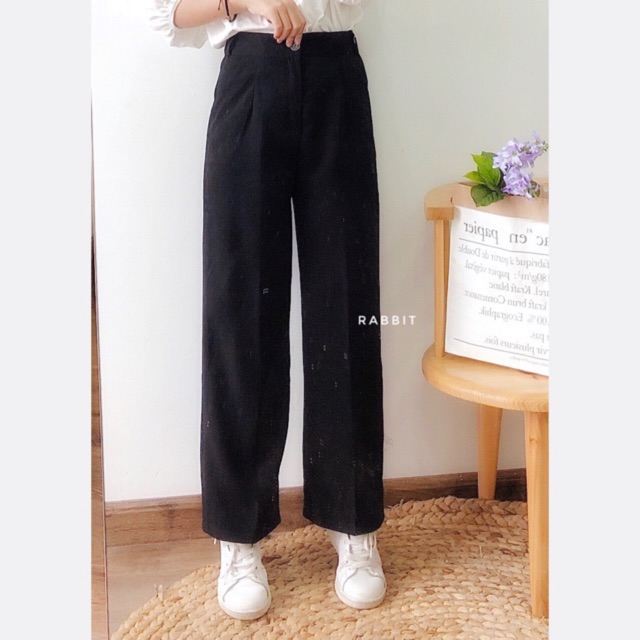 Quần ống rộng cạp khoá HÌNH THẬT_1Q109 | BigBuy360 - bigbuy360.vn