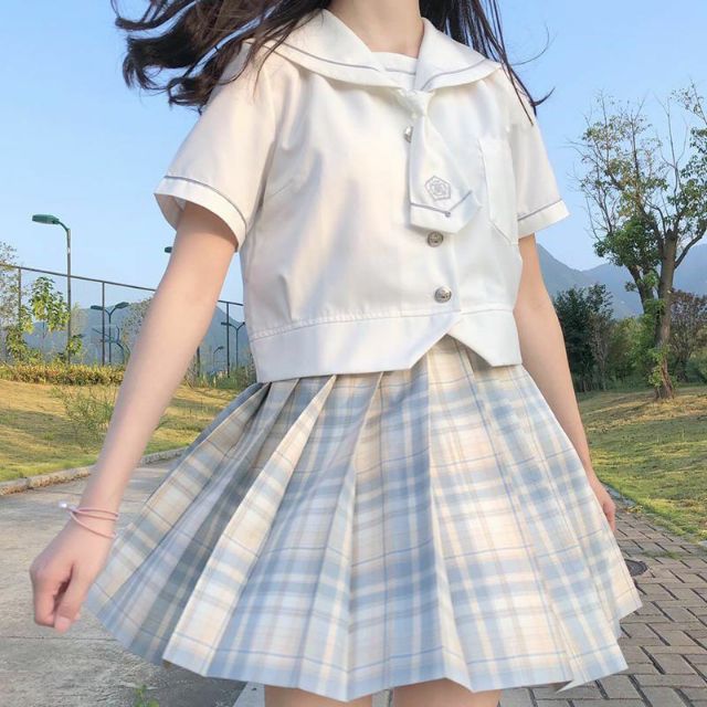 Chân váy caro xinh xinh cho seifuku, yêu thích JK mau hốt nè