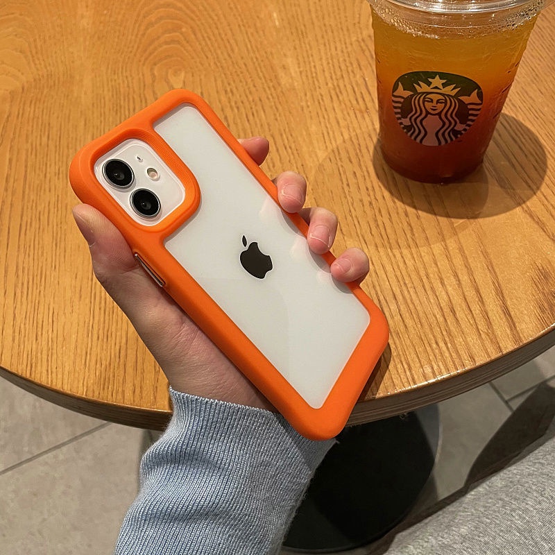 Ốp điện thoại cứng khung viền dẻo trong suốt trong như pha lê chống sốc cho IPHONE 13 12 PRO MAX 11 X XR XS MAX 7 8PLUS | BigBuy360 - bigbuy360.vn