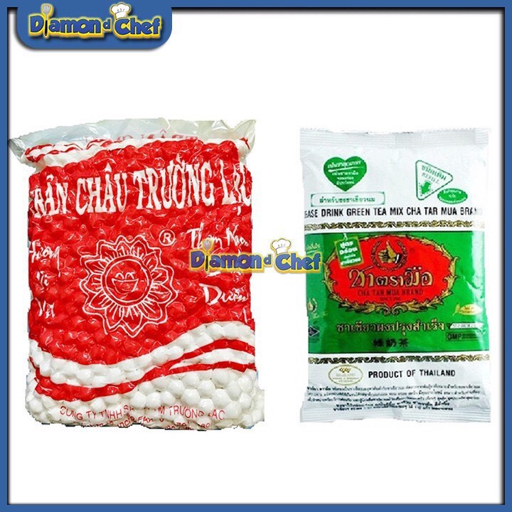 [Giải Nhiệt Mùa Hè] Combo Trân Châu Trường Lạc 1kg + Trà Thái Xanh Thái 200g