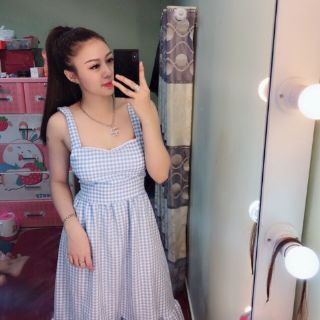 Đầm maxi caro siêu cute