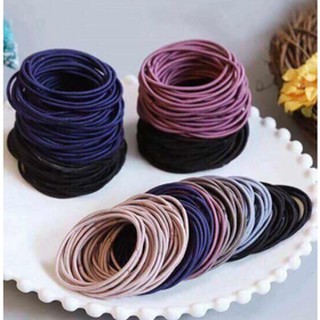 Set 1000 Chiếc Chun Buộc Tóc Trơn Cho Mẹ Và Bé (10 Gói 100 Chiếc)