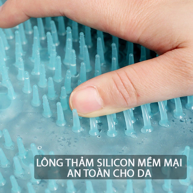 Chà Lưng KOEN Cọ Lưng Tắm Bằng Silicon Thảm Massage Lưng Dính Tường