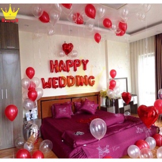 Bóng trang trí Combo trang trí phòng cưới tone đỏ