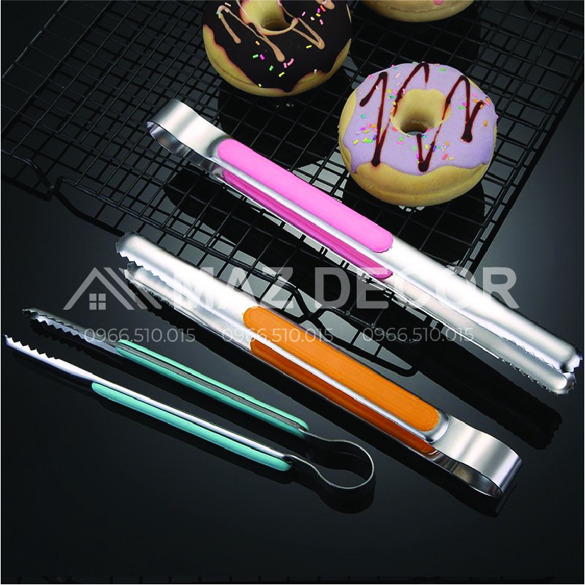 [Sỉ] Dụng cụ kẹp inox gắp thức ăn, đá, đồ nóng thực phẩm cao cấp đẹp dày dặn các màu