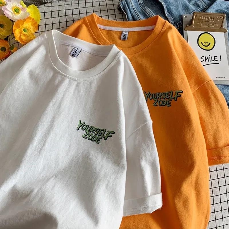 Áo thun HIIXIIVI 100% cotton tay ngắn cổ tròn phong cách Hàn Quốc thời trang mùa hè 2022 cho nữ