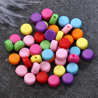 200 Chiếc Màu Kẹo Tròn Acrylic Hạt Rời Miếng Đệm Hạt Trang Sức Làm DIY Vòng Tay Vòng Cổ