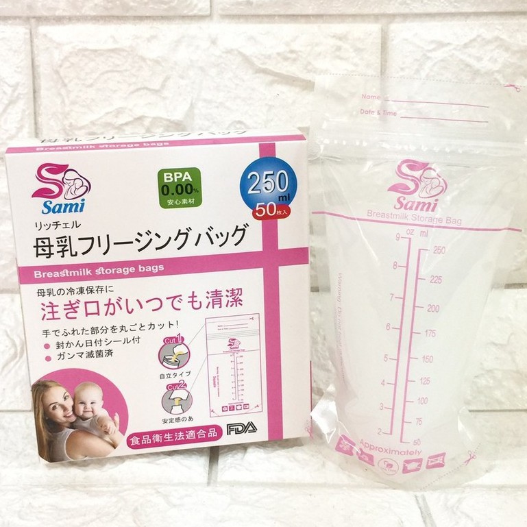 Hộp 50 Túi Trữ SAMI NHẬT BẢN Chính Hãng 250ml