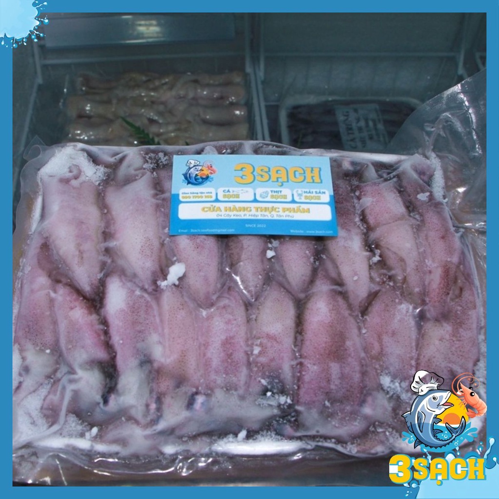 1KG Mực Trứng Phan Thiết 3 Sạch size 15/20