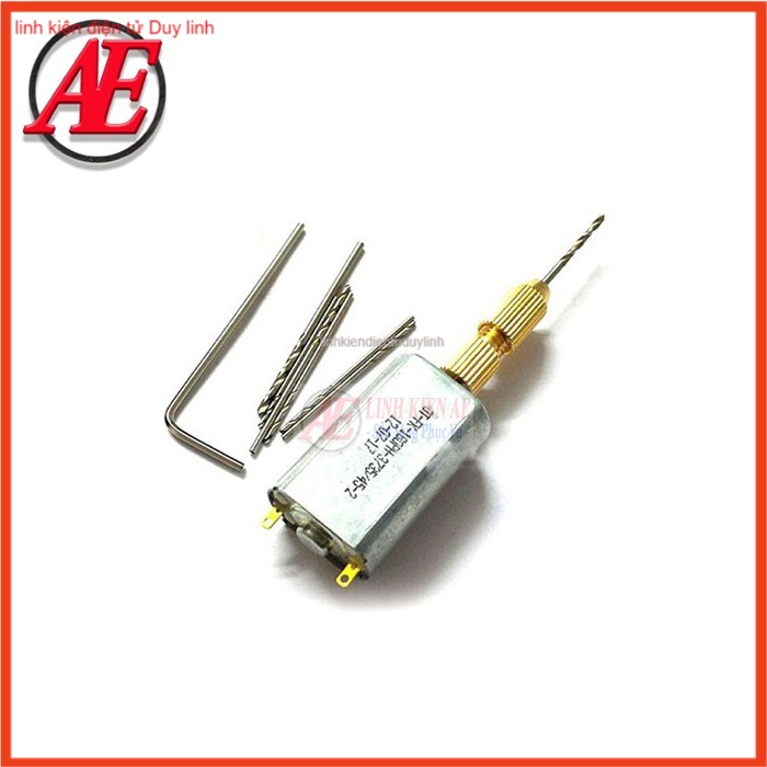 Bộ máy khoan Mini 180 3-9V V1 ( Loại có bạc đỡ xịn ) SALE .